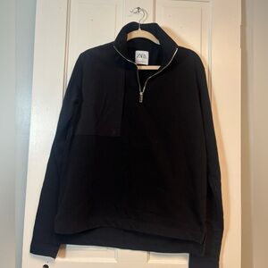 Zara Black Quarter Zip Sweatshirt